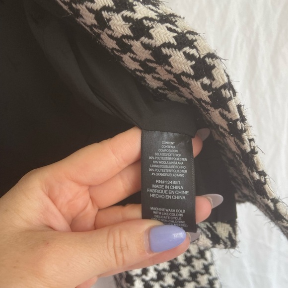 WAYF X Jourdan Sloane As If Houndstooth Crop Blazer Houndstooth Size Small - Picture 6 of 14